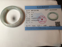 Load image into Gallery viewer, 54.8mm certified type A 100% Natural icy watery green/white/brown jadeite jade bangle Z126-4403