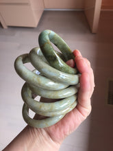 Load image into Gallery viewer, 54-57mm Certified type A 100% Natural yellow/brown Jadeite bangle group GL6