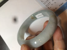 Load image into Gallery viewer, 54.8mm certified type A 100% Natural icy watery green/white/brown jadeite jade bangle Z126-4403