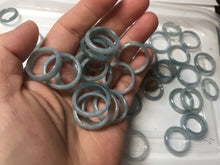 Load image into Gallery viewer, 100% natural type A green/blue/purple Guatemala jadeite jade band ring group AT111