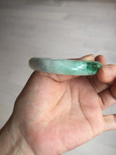 Load image into Gallery viewer, 56.1mm certified 100% natural icy watery light white/sunny green jadeite jade bangle BN71-3879