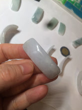 Load image into Gallery viewer, 100% natural type A icy watery light green white jadeite jade rectangle bead/craft supplies BG9