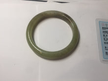Load image into Gallery viewer, 55.5mm Certified Type A 100% Natural green yellow/sugar brown flying dandelions nephrite Jade bangle HN52-0472