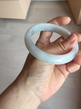 Load image into Gallery viewer, 58mm Certified type A 100% Natural light green/white Jadeite bangle AR118-0253