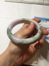 Load image into Gallery viewer, 61.5mm Certified Type A 100% Natural dark green/green/brown/black/purple chubby Jadeite bangle PB234-1099