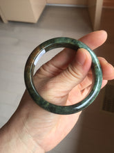 Load image into Gallery viewer, 52.7mm Certified Type A 100% Natural brown oily dark green(老油青) gray black Jadeite Jade bangle PC218-6231