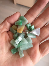 Load image into Gallery viewer, 100% natural type A icy watery sunny green/purple/yellow small Jadeite Jade baroque pendant group BK103