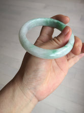 Load image into Gallery viewer, 56.1mm certified 100% natural icy watery light white/sunny green jadeite jade bangle BN71-3879