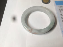 Load image into Gallery viewer, 49mm certified 100% natural Type A light green/white/red square oval jadeite jade bangle AR90-5208