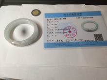 Load image into Gallery viewer, 49mm certified 100% natural Type A light green/white/red square oval jadeite jade bangle AR90-5208