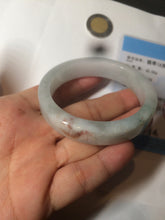 Load image into Gallery viewer, 49mm certified 100% natural Type A light green/white/red square oval jadeite jade bangle AR90-5208