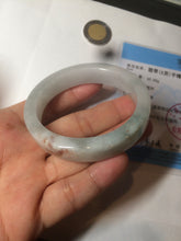 Load image into Gallery viewer, 49mm certified 100% natural Type A light green/white/red square oval jadeite jade bangle AR90-5208