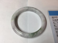 Load image into Gallery viewer, 56.6mm certificated Type A 100% Natural green purple white Jadeite Jade bangle BL66-6241