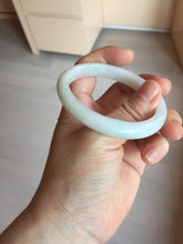 Load image into Gallery viewer, Shopify only 52mm certified type A 100% Natural sunny green/white/yellow oval jadeite jade bangle AR117-0264