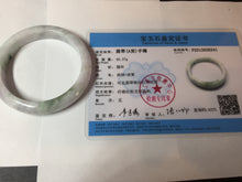 Load image into Gallery viewer, 56.6mm certificated Type A 100% Natural green purple white Jadeite Jade bangle BL66-6241