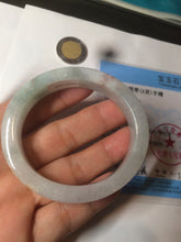 Load image into Gallery viewer, 49mm certified 100% natural Type A light green/white/red square oval jadeite jade bangle AR90-5208