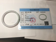 Load image into Gallery viewer, 55mm certified 100% natural Type A light green white purple round cut jadeite jade bangle BS43-4530