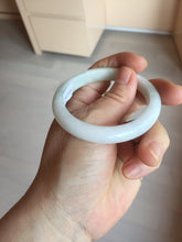 Load image into Gallery viewer, Shopify only 52mm certified type A 100% Natural sunny green/white/yellow oval jadeite jade bangle AR117-0264