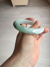 Load image into Gallery viewer, 56.1mm certified 100% natural icy watery light white/sunny green jadeite jade bangle BN71-3879
