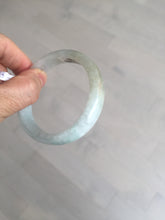 Load image into Gallery viewer, 50.5mm Certified Type A 100% Natural sunny green/white Oval Jadeite Jade bangle F115-0086