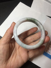 Load image into Gallery viewer, 56.6mm certificated Type A 100% Natural green purple white Jadeite Jade bangle BL66-6241