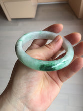 Load image into Gallery viewer, 56.1mm certified 100% natural icy watery light white/sunny green jadeite jade bangle BN71-3879