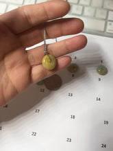 Load image into Gallery viewer, 14mm Type A 100% Natural light green yellow white Abacus-Bead Peace and Safety Guardian Donuts Buckle jadeite Pendant group PH117-1
