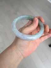 Load image into Gallery viewer, 61mm Certified Type A 100% Natural white/light purple/brown/yellow/gray (FU LU SHOU) Jadeite Jade bangle BF106-8636