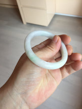 Load image into Gallery viewer, Shopify only 52mm certified type A 100% Natural sunny green/white/yellow oval jadeite jade bangle AR117-0264