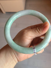 Load image into Gallery viewer, 75.7mm certified Type A 100% Natural sunny green/light green round cut plus size Jadeite Jade bangle AY100-9626