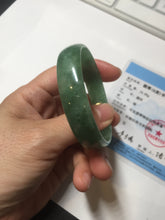 Load image into Gallery viewer, 52.8mm certified 100% natural Type A forest green dark green jadeite jade bangle BP15-8593