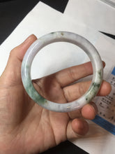 Load image into Gallery viewer, 56.6mm certificated Type A 100% Natural green purple white Jadeite Jade bangle BL66-6241