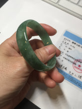 Load image into Gallery viewer, 52.8mm certified 100% natural Type A forest green dark green jadeite jade bangle BP15-8593