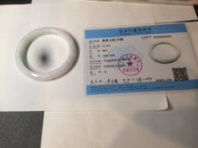 Load image into Gallery viewer, 55.5mm Certified 100% natural Type A sunny green/white jadeite jade bangle BH28-5421