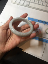 Load image into Gallery viewer, 56.8mm Certified Type A 100% Natural light green white jadeite Jade bangle GL48-13-4009