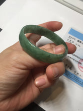 Load image into Gallery viewer, 52.8mm certified 100% natural Type A forest green dark green jadeite jade bangle BP15-8593