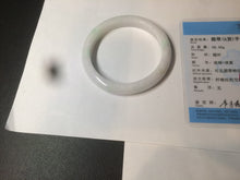 Load image into Gallery viewer, 55.5mm Certified 100% natural Type A sunny green/white jadeite jade bangle BH28-5421