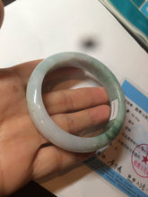 Load image into Gallery viewer, 56.4mm certificated Type A 100% Natural sunny green Jadeite Jade bangle Z128-2357