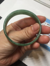 Load image into Gallery viewer, 52.8mm certified 100% natural Type A forest green dark green jadeite jade bangle BP15-8593
