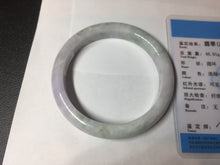Load image into Gallery viewer, 56.6mm certificated Type A 100% Natural green purple white Jadeite Jade bangle BL67-6247