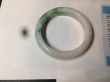Load image into Gallery viewer, 55mm Certified 100% natural Type A sunny green/purple/white jadeite jade bangle BH29-5417