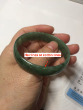 Load image into Gallery viewer, 52.8mm certified 100% natural Type A forest green dark green jadeite jade bangle BP15-8593