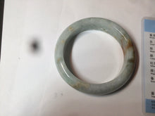 Load image into Gallery viewer, 53.5mm certified Type A 100% Natural light green/brown Jadeite Jade bangle AR93-0722