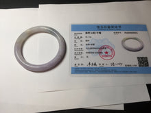 Load image into Gallery viewer, 56.5mm 100% natural type A white/purple/blue/green round cut jadeite jade bangle BL117-9431
