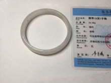 Load image into Gallery viewer, 55.6mm certified 100% natural Type A icy watery light purple white slim jadeite jade bangle BP16-2698