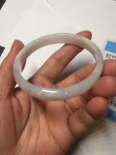 Load image into Gallery viewer, 55.6mm certified 100% natural Type A icy watery light purple white slim jadeite jade bangle BP16-2698