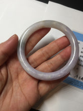 Load image into Gallery viewer, 56.5mm 100% natural type A white/purple/blue/green round cut jadeite jade bangle BL117-9431