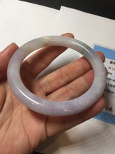 Load image into Gallery viewer, 56.5mm 100% natural type A white/purple/blue/green round cut jadeite jade bangle BL117-9431