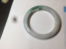 Load image into Gallery viewer, 56.4mm certificated Type A 100% Natural sunny green/white Jadeite Jade bangle Z130-2353