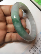 Load image into Gallery viewer, 56.4mm certificated Type A 100% Natural sunny green/white Jadeite Jade bangle Z130-2353